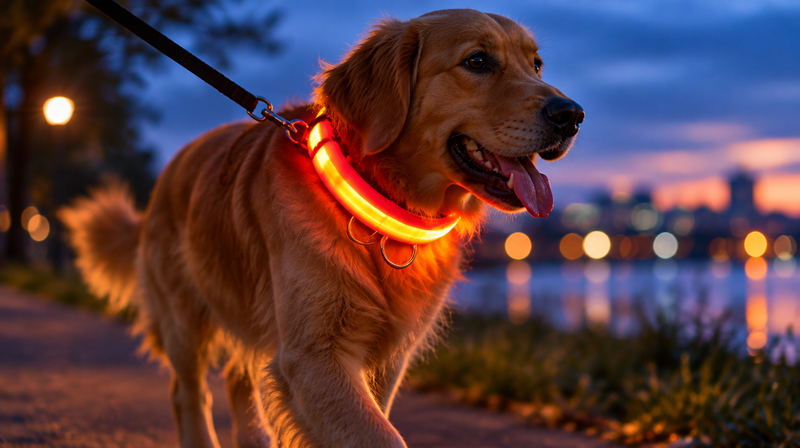 Collier Lumineux LED pour Chien – Visible et Sécurisé la Nuit