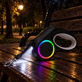 Laisse Rétractable LED pour Chien 5 m – Rechargeable USB