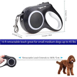Laisse Rétractable LED pour Chien 5 m – Rechargeable USB